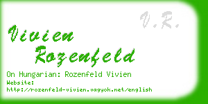 vivien rozenfeld business card